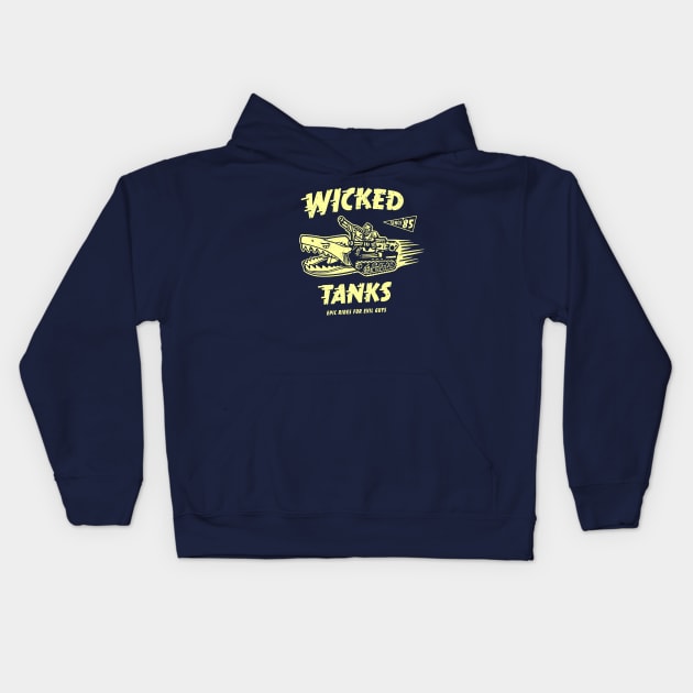 Wicked Tanks Kids Hoodie by visualcraftsman